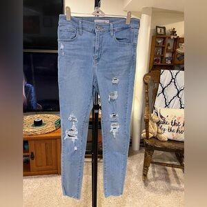 Levi 720 Light Blue Distressed Women Jeans